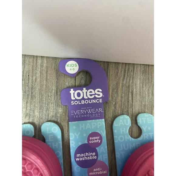 Totes SolBounce Hot Pink Kids Splash/Play Water Shoes Slip on Clogs NWT Size 4-5 - Picture 6 of 6